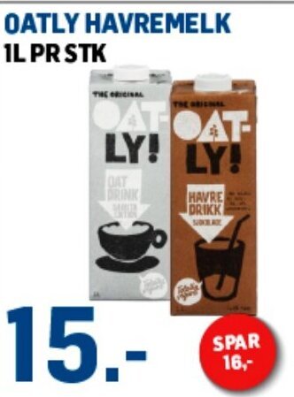 Price Lagerbutikk Oatly Havremelk tilbud