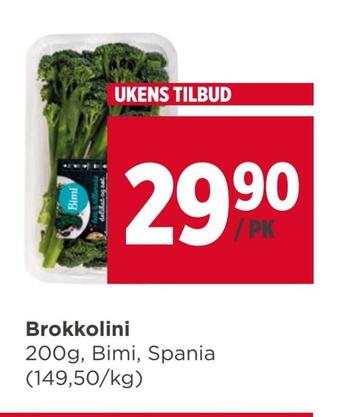 Meny Brokkolini tilbud