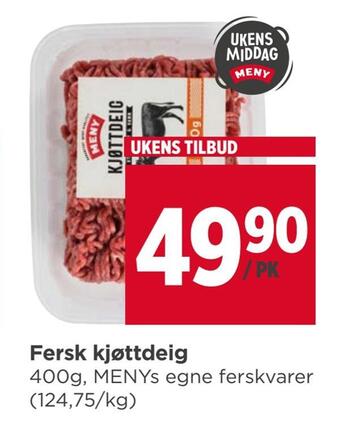 Meny Fersk kjøttdeig tilbud