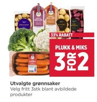 Meny Utvalgte Grønnsaker tilbud