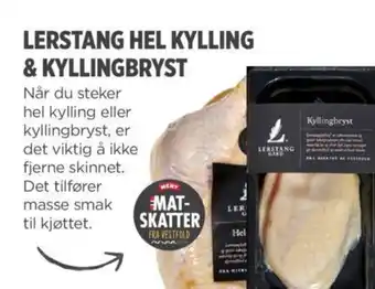 Meny Lerstang Hel Kylling & Kyllingbryst tilbud