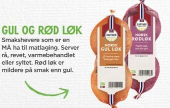 Meny Gul og Rød Løk tilbud