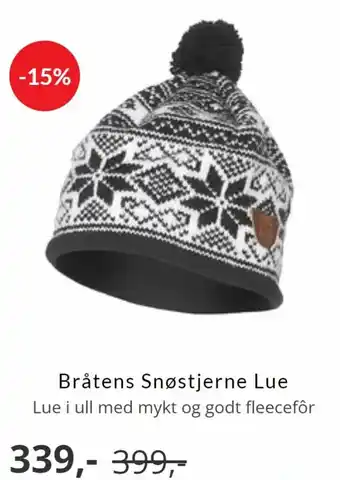 Skitt Fiske Brâtens Snøstjerne Lue tilbud