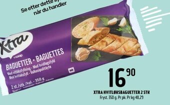 Coop Prix Xtra Hvitløksbaguetter 2 stk. tilbud
