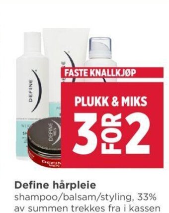 Meny Define Hårpleie tilbud
