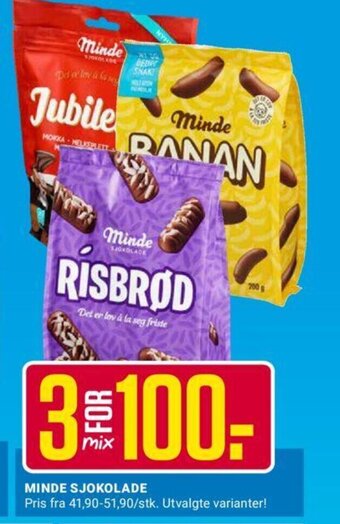 Europris Minde Sjokolade tilbud