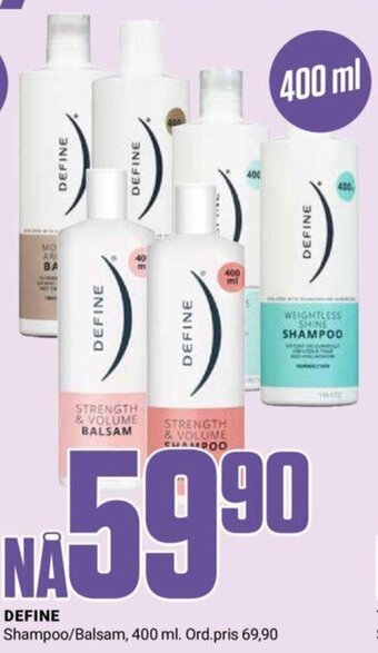 Europris Define Shampoo/ Balsam tilbud