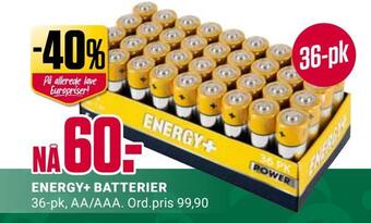 Europris Energy+ batterier tilbud