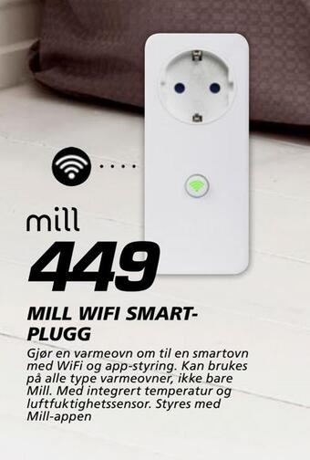 Coop Byggmix Mill wifi smart plugg tilbud