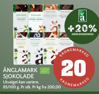 Coop Mega Änglamark sjokolade tilbud