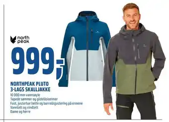 Coop Obs Northpeak pluto 3-lags skalljakke tilbud