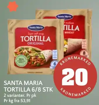Coop Mega Santa maria tortilla 6/8 stk tilbud