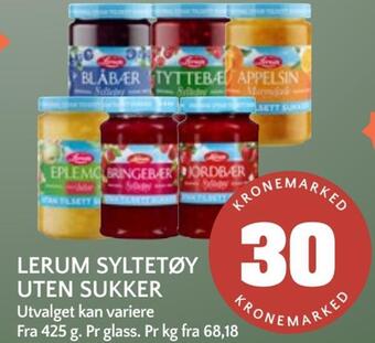 Coop Mega Lerum syltetøy uten sukker tilbud