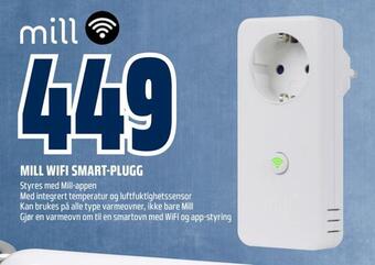 Obs Bygg Mill wifi smart-plugg tilbud