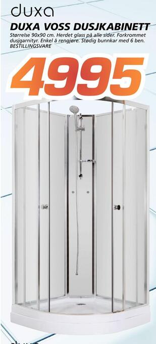 Coop Byggmix Duxa voss dusj kabinett tilbud