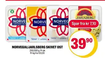 Coop Extra Norvegia/jarlsberg skivet ost tilbud