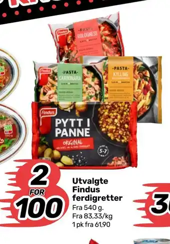 Coop Marked Utvalgte findus ferdigretter tilbud