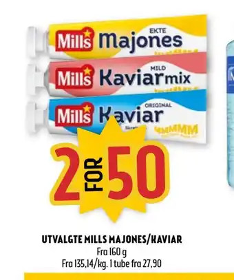 Coop Prix Utvalgte mills majones/kaviar tilbud