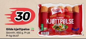 Coop Marked Gilde kjøttpølse tilbud