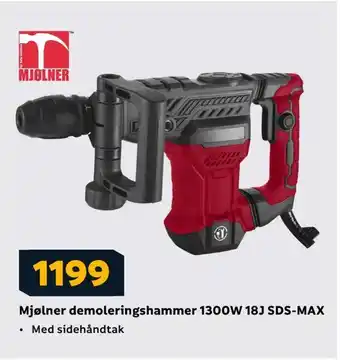Megaflis Mjølner demoleringshammer 1300w 18j sds-max tilbud