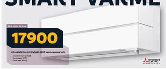 Megaflis Mitsubishi electric kaiteki 6600 varmepumpe hvit tilbud
