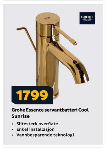 Megaflis Grohe essence servantbatteri cool sunrise tilbud