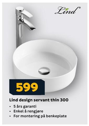 Megaflis Lind design servant thin 300 tilbud