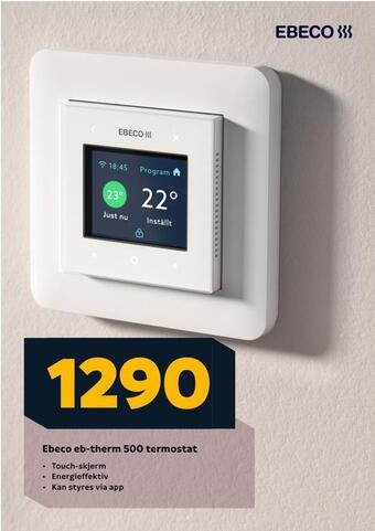 Megaflis Ebeco eb-therm 500 termostat tilbud