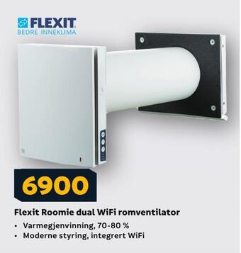 Megaflis Flexit roomie dual wifi romventilator tilbud