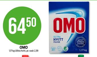 Kiwi Omo vaskepulver tilbud