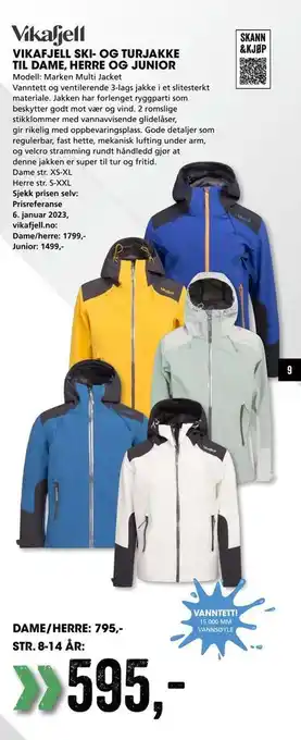 Sport Outlet Vikafjell til dame, herre og junior ski- og turjakke tilbud