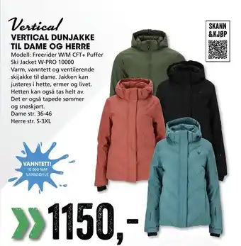 Sport Outlet Vertical til dame og herre dunjakke tilbud