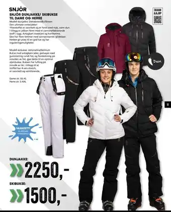 Sport Outlet Snjór dunjakke/ skibukse til dame og herre tilbud