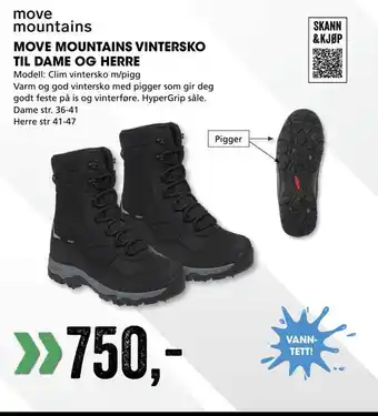 Sport Outlet Move til dame og herre mountains vintersko tilbud