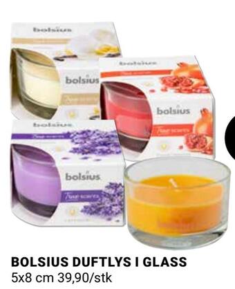 Europris Bolsius duftlys i glass tilbud