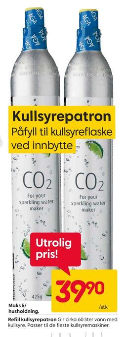 Rusta Refill kullsyrepatron tilbud