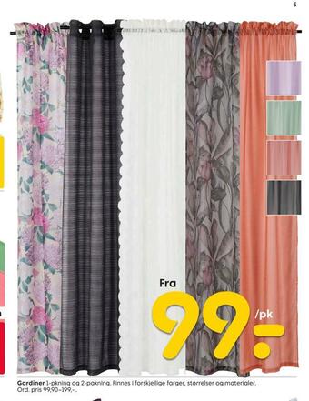 Rusta Gardiner tilbud