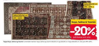Rusta Teppe kaya, selina og yasmin tilbud