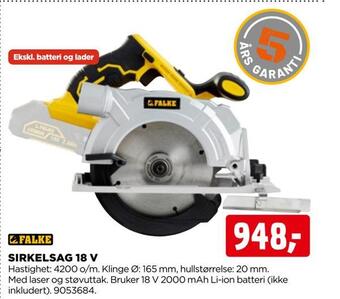 jem & fix Sirkelsag 18 v tilbud