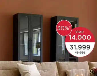 Møbelringen Noir vitrineskap tilbud