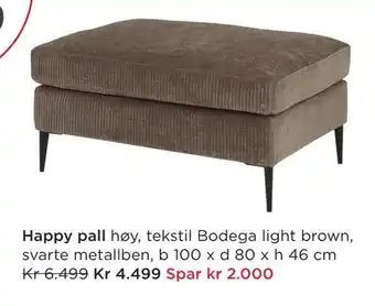 Møbelringen Happy pall tilbud