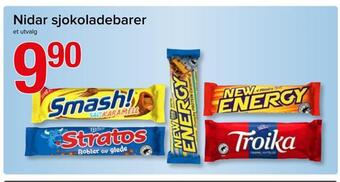 Spar Nidar sjokoladebarer tilbud