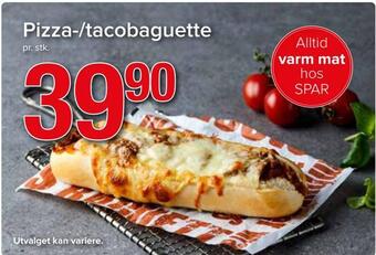 Spar Pizza-/tacobaguette tilbud