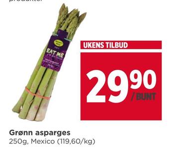 Meny Grønn asparges tilbud