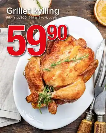 Spar Grillet kylling tilbud