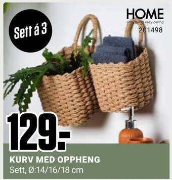 Europris Kurv med oppheng tilbud