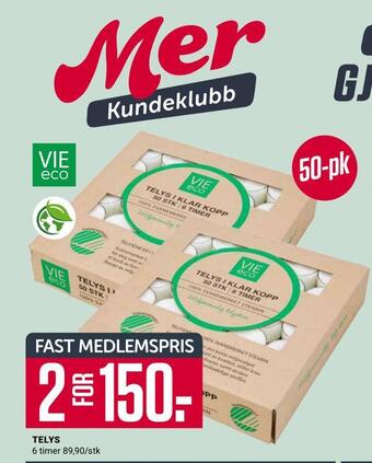 Europris Telys tilbud