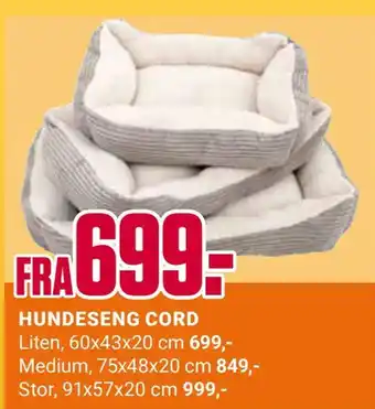 Europris Hundeseng cord tilbud