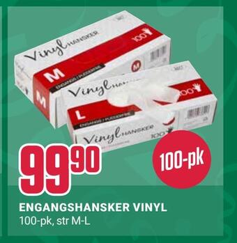 Europris Engangshansker vinyl tilbud