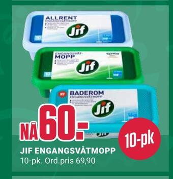 Europris Jif engangsvåtmopp tilbud
